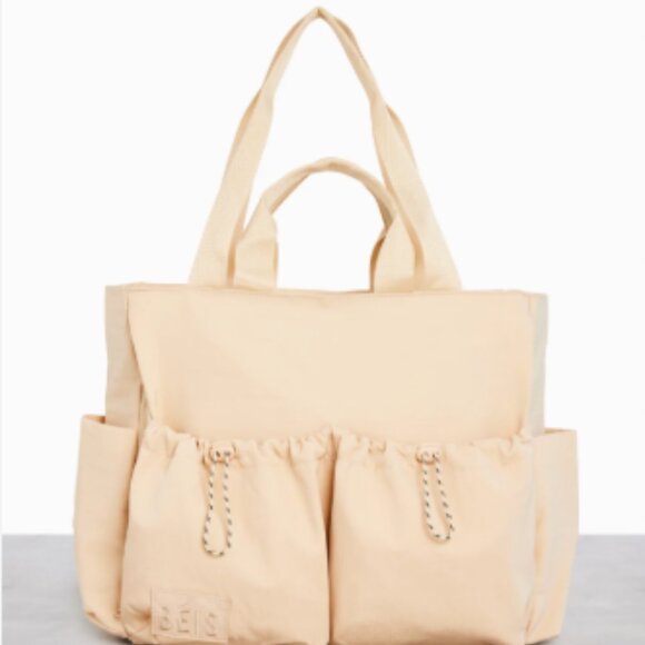 Beis Sports Carryall Tote Duffle in Beige - Picture 3 of 7